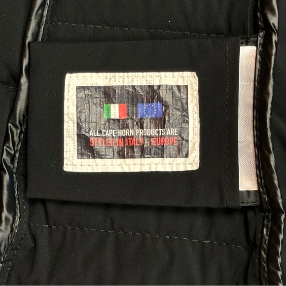 Cape Horn Down Puffer Removable Hood Paloma Jacket Black Zip Women SMALL Size 44 - Picture 15 of 16